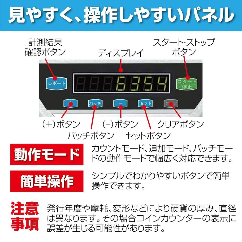 Amazon.co.jp: コインカウンター 業務用 日本硬貨専用 自動 270枚/分